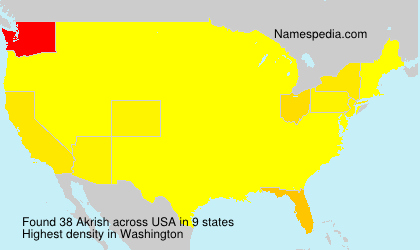 Surname Akrish in USA Surname Akrish in USA