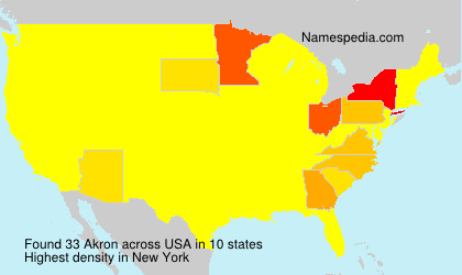 Surname Akron in USA Surname Akron in USA