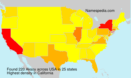 Surname Aksoy in USA Surname Aksoy in USA
