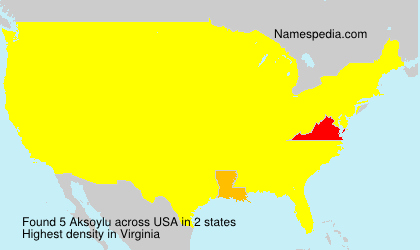 Surname Aksoylu in USA Surname Aksoylu in USA