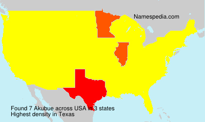 Surname Akubue in USA Surname Akubue in USA
