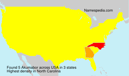 Surname Akumabor in USA Surname Akumabor in USA