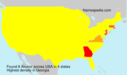Surname Akunor in USA