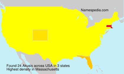 Surname Akusis in USA Surname Akusis in USA