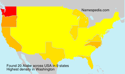 Surname Alabe in USA