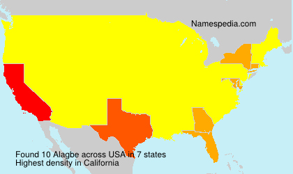 Surname Alagbe in USA Surname Alagbe in USA