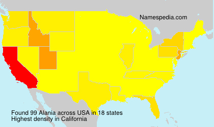 Surname Alania in USA Surname Alania in USA