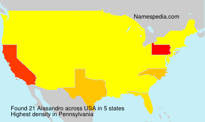 Surname Alasandro in USA Surname Alasandro in USA