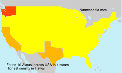 Surname Alatasi in USA Surname Alatasi in USA