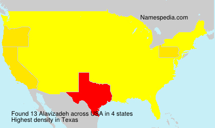 Surname Alavizadeh in USA Surname Alavizadeh in USA
