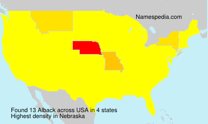 Surname Alback in USA Surname Alback in USA