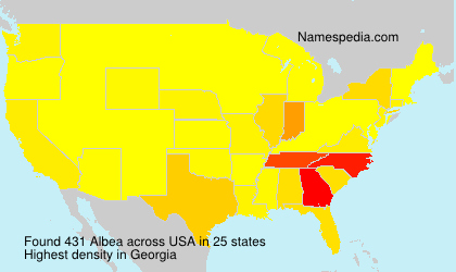 Surname Albea in USA Surname Albea in USA