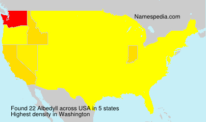 Surname Albedyll in USA Surname Albedyll in USA