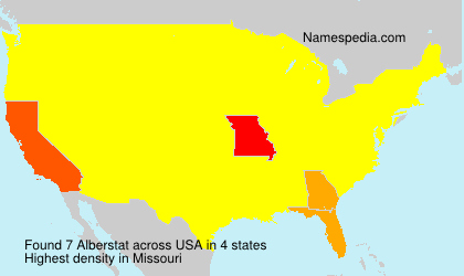 Surname Alberstat in USA Surname Alberstat in USA