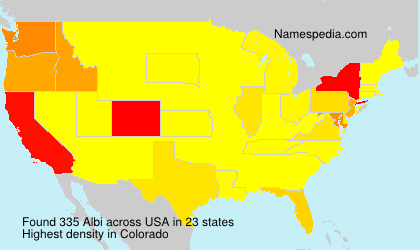 Surname Albi in USA Surname Albi in USA