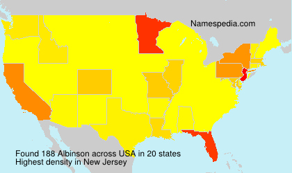 Surname Albinson in USA Surname Albinson in USA