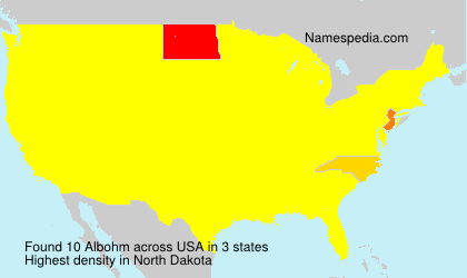 Surname Albohm in USA Surname Albohm in USA