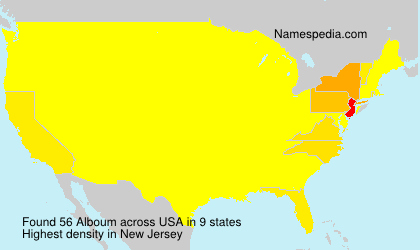 Surname Alboum in USA Surname Alboum in USA