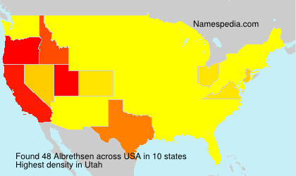 Surname Albrethsen in USA Surname Albrethsen in USA