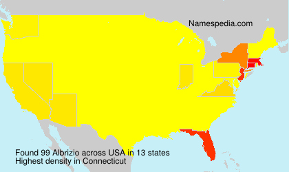 Surname Albrizio in USA Surname Albrizio in USA