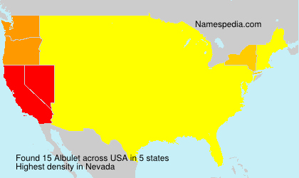 Surname Albulet in USA Surname Albulet in USA