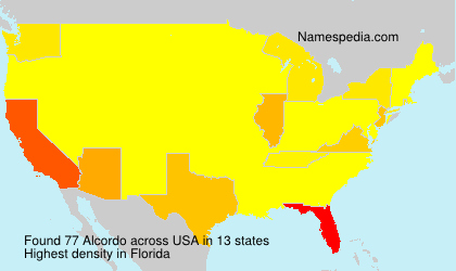 Surname Alcordo in USA Surname Alcordo in USA