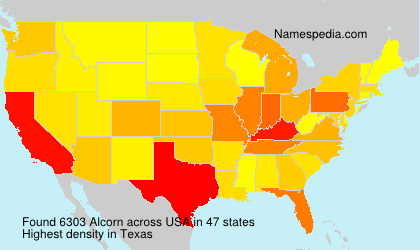Surname Alcorn in USA Surname Alcorn in USA
