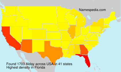 Surname Alday in USA Surname Alday in USA