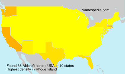 Surname Aldcroft in USA Surname Aldcroft in USA