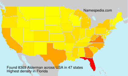 Surname Alderman in USA Surname Alderman in USA
