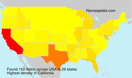 Surname Aldon in USA Surname Aldon in USA