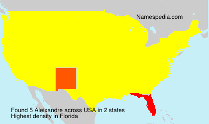 Surname Aleixandre in USA Surname Aleixandre in USA