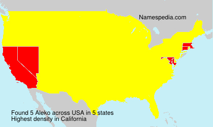 Surname Aleko in USA Surname Aleko in USA