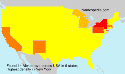 Surname Alekperova in USA Surname Alekperova in USA