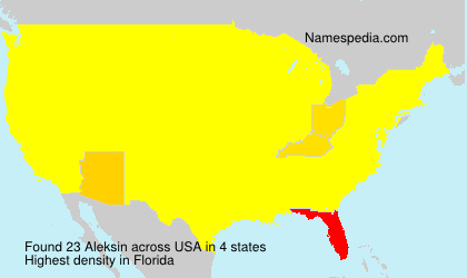 Surname Aleksin in USA Surname Aleksin in USA