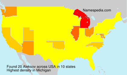 Surname Aleksov in USA Surname Aleksov in USA