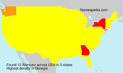 Surname Alentyev in USA Surname Alentyev in USA