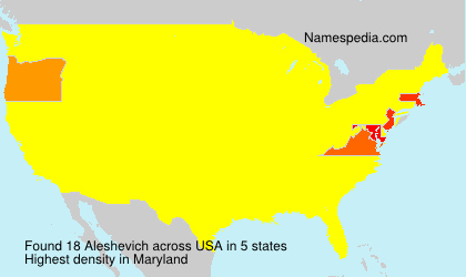Surname Aleshevich in USA Surname Aleshevich in USA
