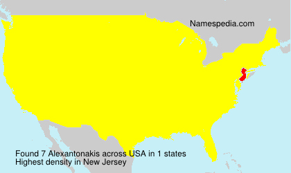 Surname Alexantonakis in USA Surname Alexantonakis in USA