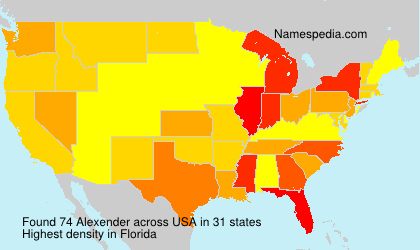 Surname Alexender in USA Surname Alexender in USA