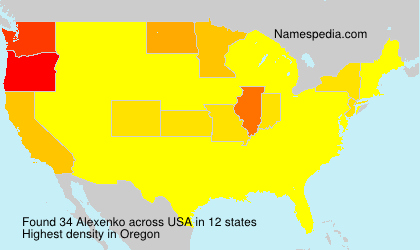 Surname Alexenko in USA Surname Alexenko in USA