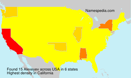 Surname Alexeyev in USA Surname Alexeyev in USA