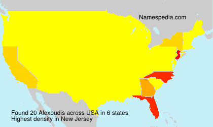 Surname Alexoudis in USA Surname Alexoudis in USA