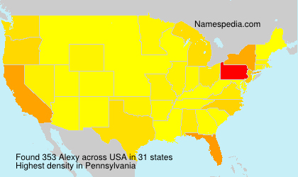 Surname Alexy in USA Surname Alexy in USA