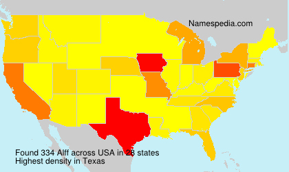 Surname Alff in USA Surname Alff in USA