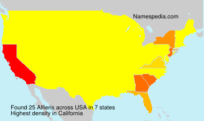 Surname Alfieris in USA Surname Alfieris in USA