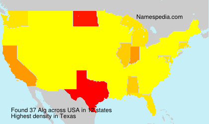 Surname Alg in USA Surname Alg in USA