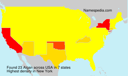 Surname Algan in USA Surname Algan in USA