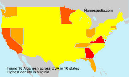 Surname Alganesh in USA Surname Alganesh in USA