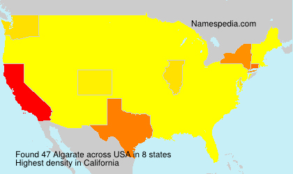 Surname Algarate in USA Surname Algarate in USA